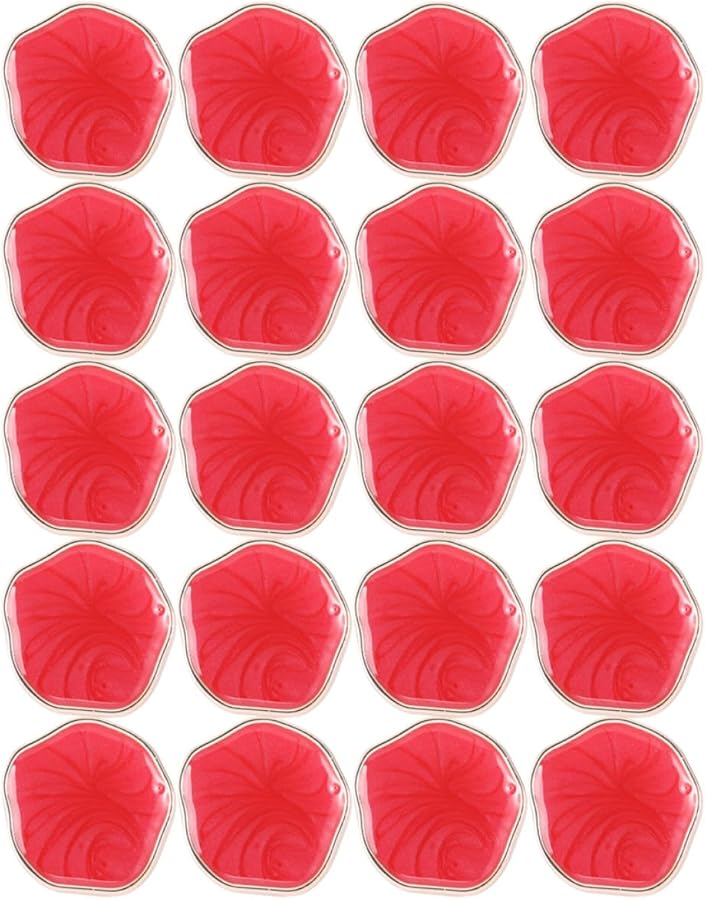 Irregular Polygon Sewing Buttons 25mm 20pcs Red For Coat Replacement DIY Fashionable - Image 1